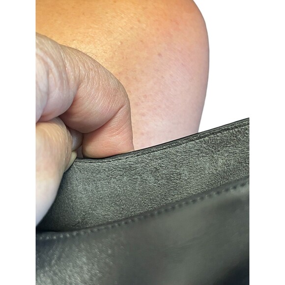 Stuart Weitzman Shoes Womens 8AAA Narrow Black Leather Pumps Square Toe Heels - Picture 8 of 12